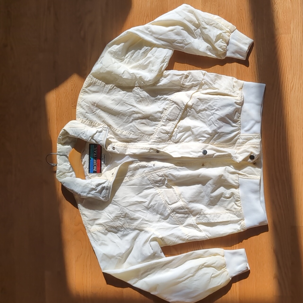 NWT Vintage Pacific Trail Windbreaker, M, White